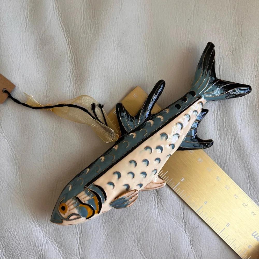 Kitty Keller Fish Ornament Hanging Tarpon Salt Water